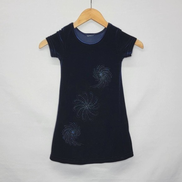 UNBRANDED little girl velvet background and  little flower firework detail - Picture 2 of 10